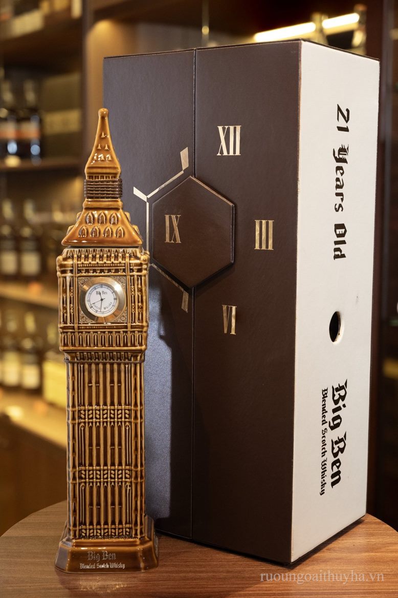 Big Ben 21yo Blended Scotch Whisky (bình gốm tháp đồng hồ)